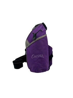 Curves Purple Fabric Belt Bag